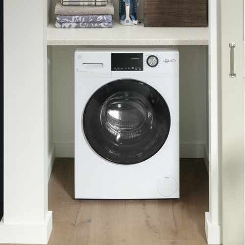 GE Appliances 2.4 Cu. Ft. Front Load Washer and 2.4 Cu. Ft. Electric